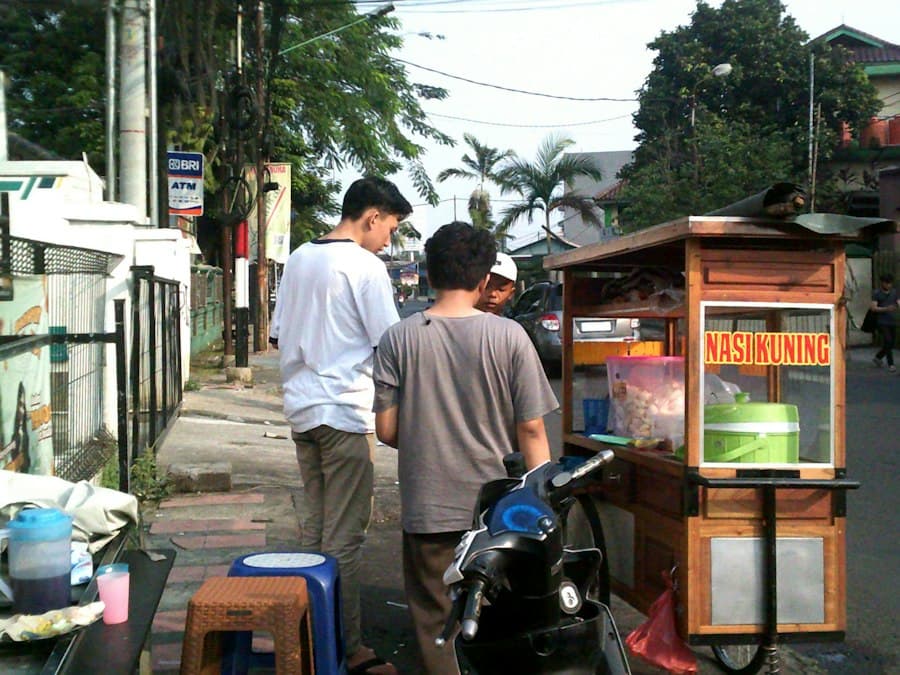 Gerobak warung pagi hari