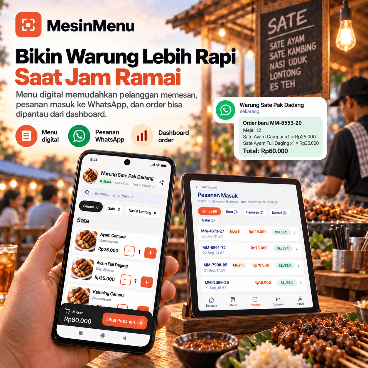 Warung — menu digital Mesin Menu